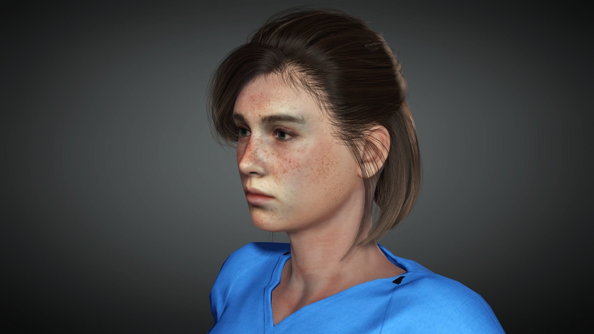 AAA Realistic Female Character 31 Low-poly 3D model_23