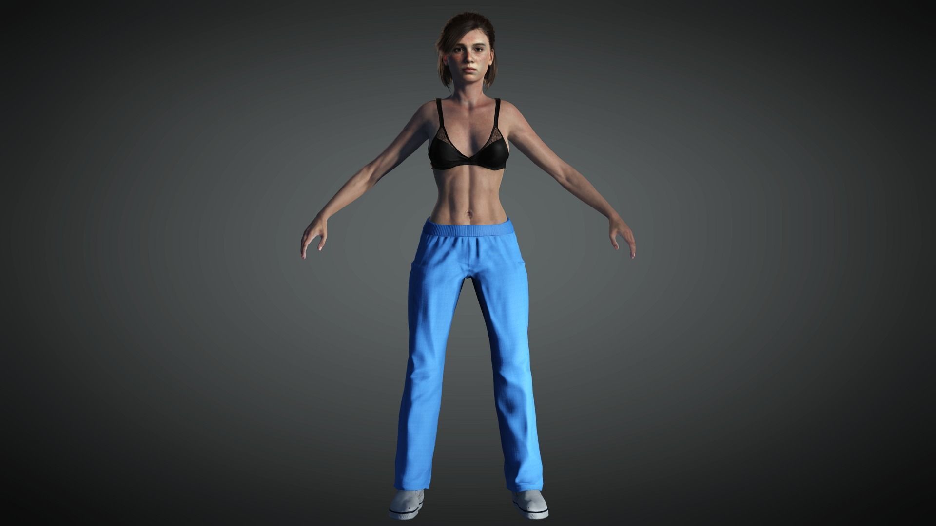 AAA Realistic Female Character 31 Low-poly 3D model_3