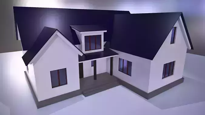 Two-storey white cottage 