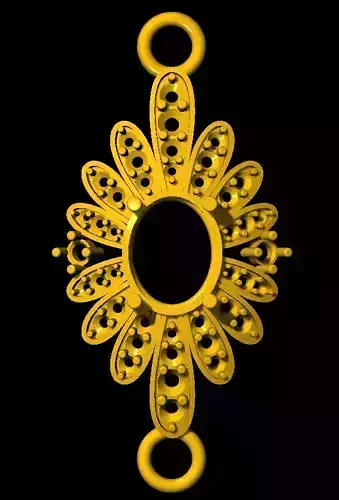 Sidepiece ornate gold ring