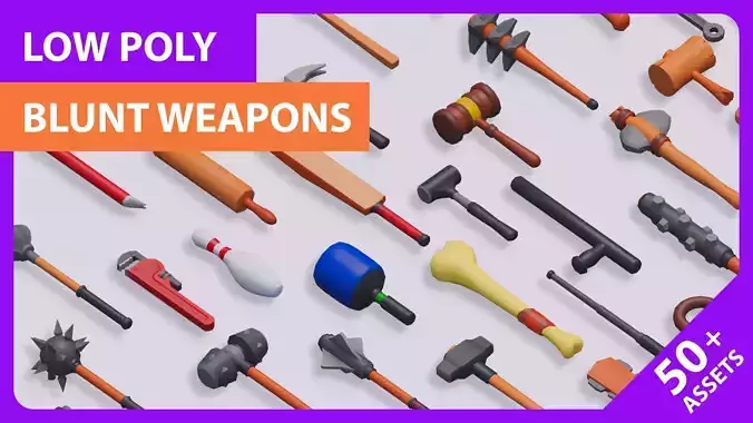 Low poly Blunt Weapons