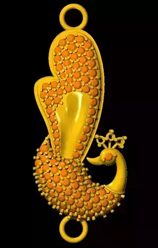 Sidepiece golden peacock