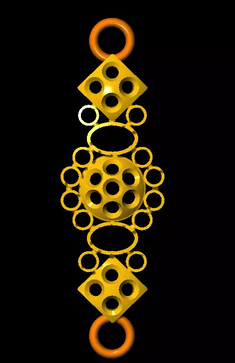 Sidepiece gold jewelry design 3D print model_0