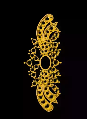 Sidepiece gold ornament