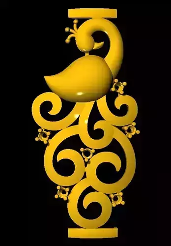 Sidepiece golden peacock