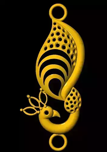 Sidepiece golden peacock