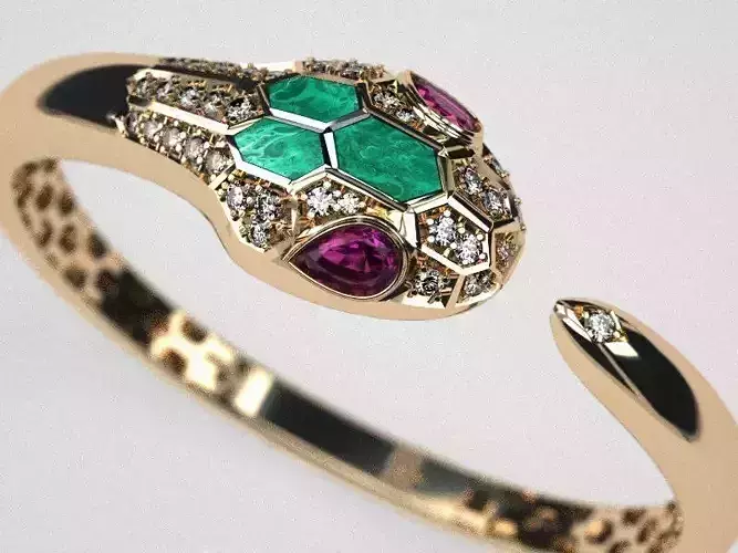 Serpenty Malachite bangle  bracelet