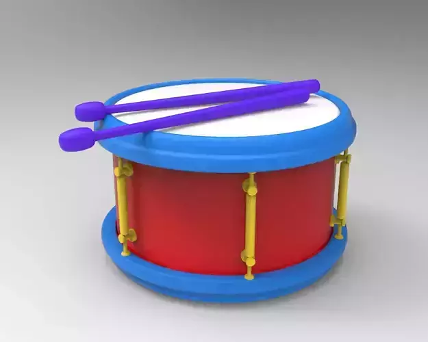 Drum band Low-poly 3D model