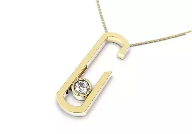 diamond Set pendant and earrings for Women  3D print model