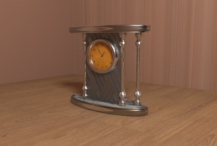 Table Clock 3D model_10