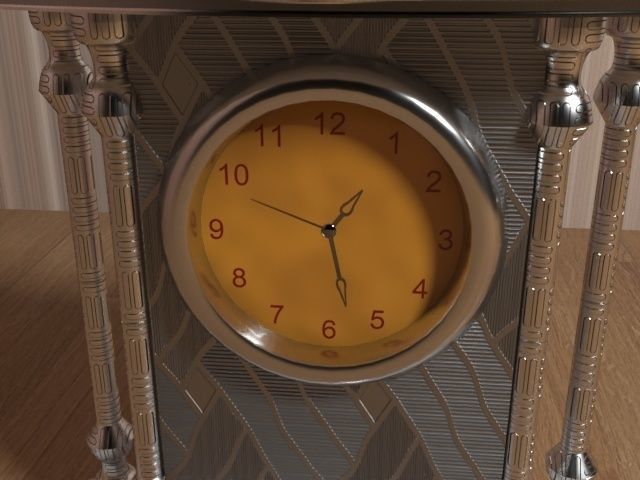 Table Clock 3D model_4