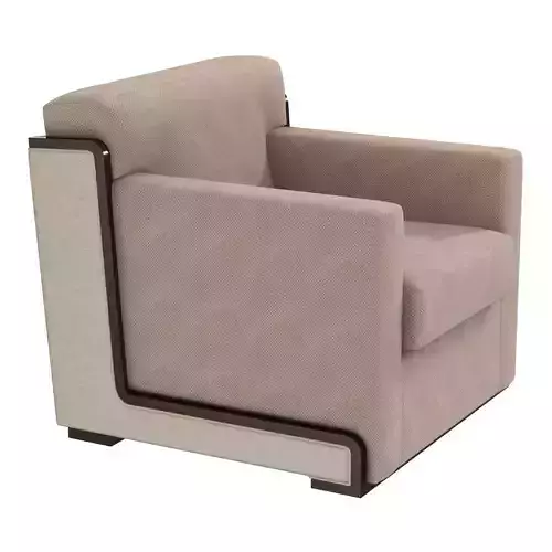 Chester Chair in beige upholstery with dark wood frame