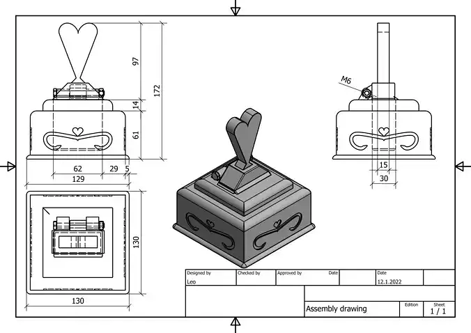 3D-printable Valentine gift