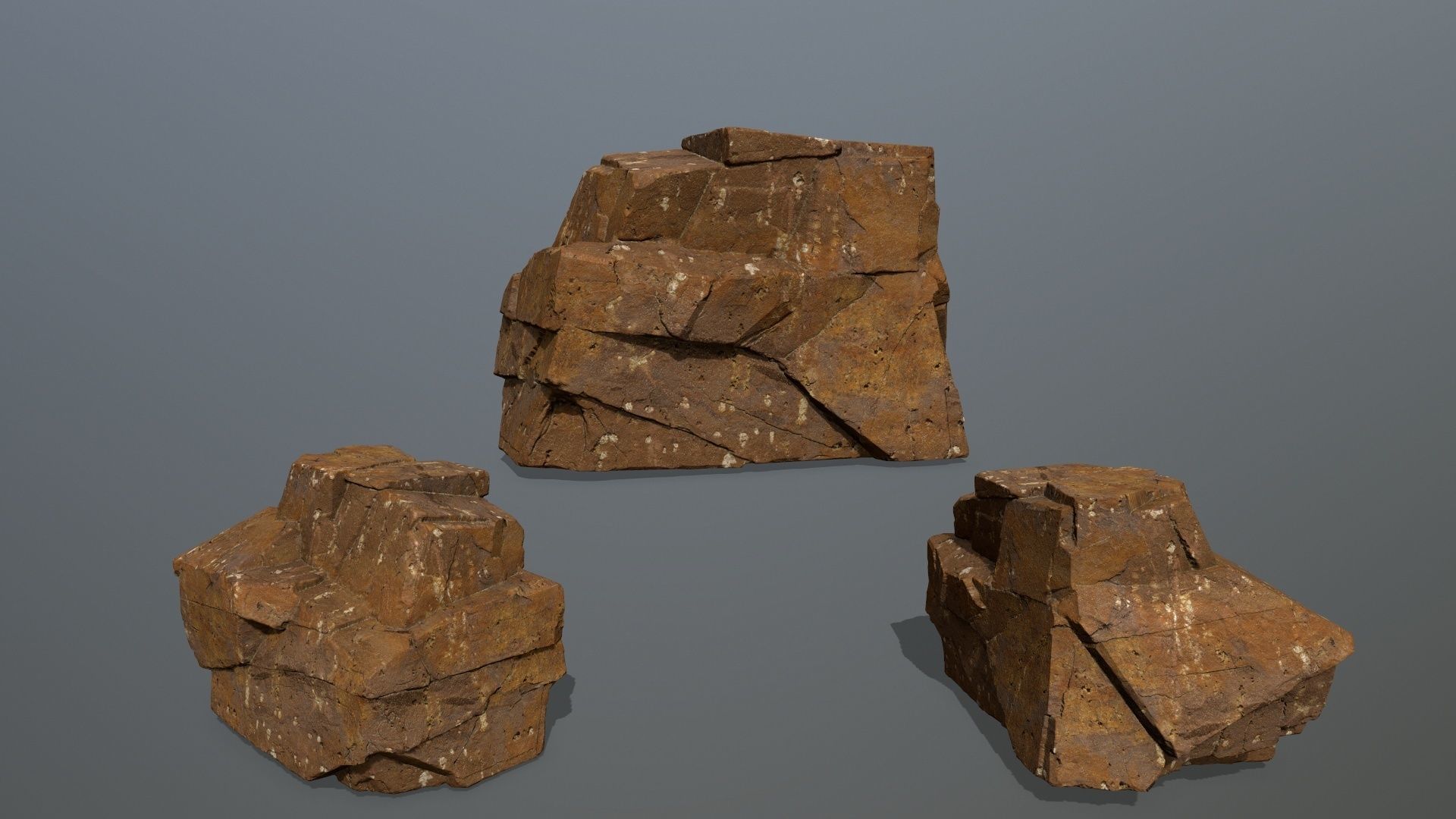 desert rocks  Low-poly 3D model_13
