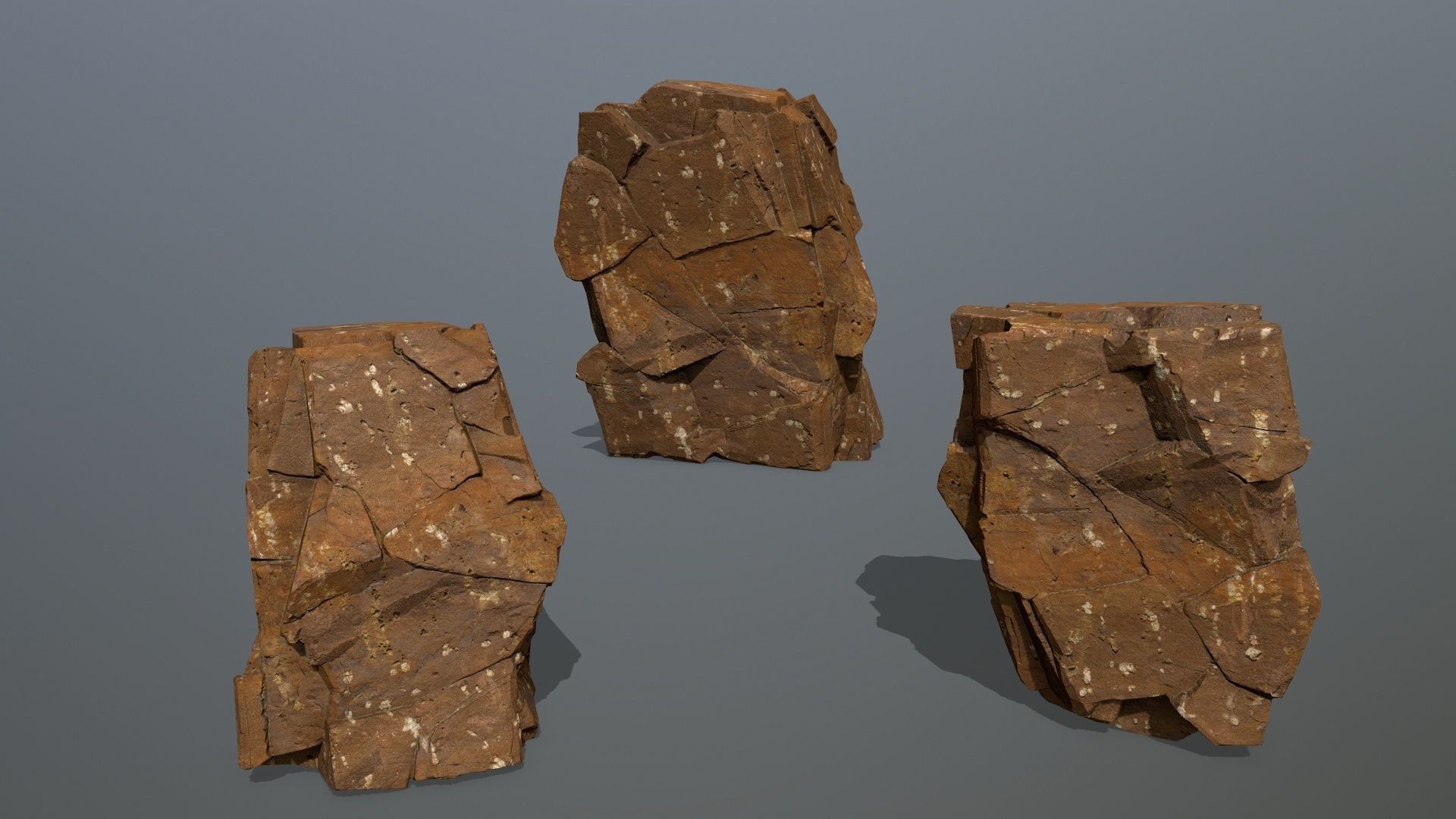 desert rocks  Low-poly 3D model_9