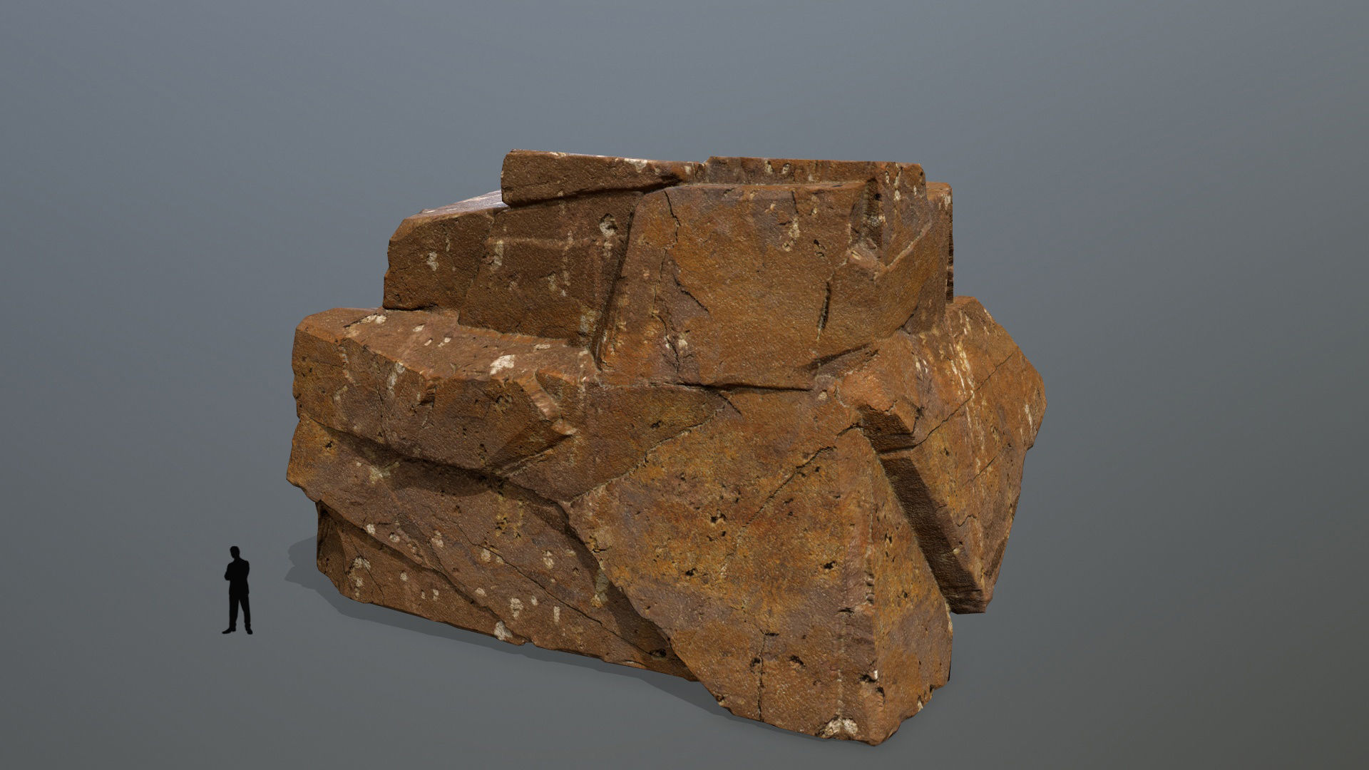 desert rocks  Low-poly 3D model_7