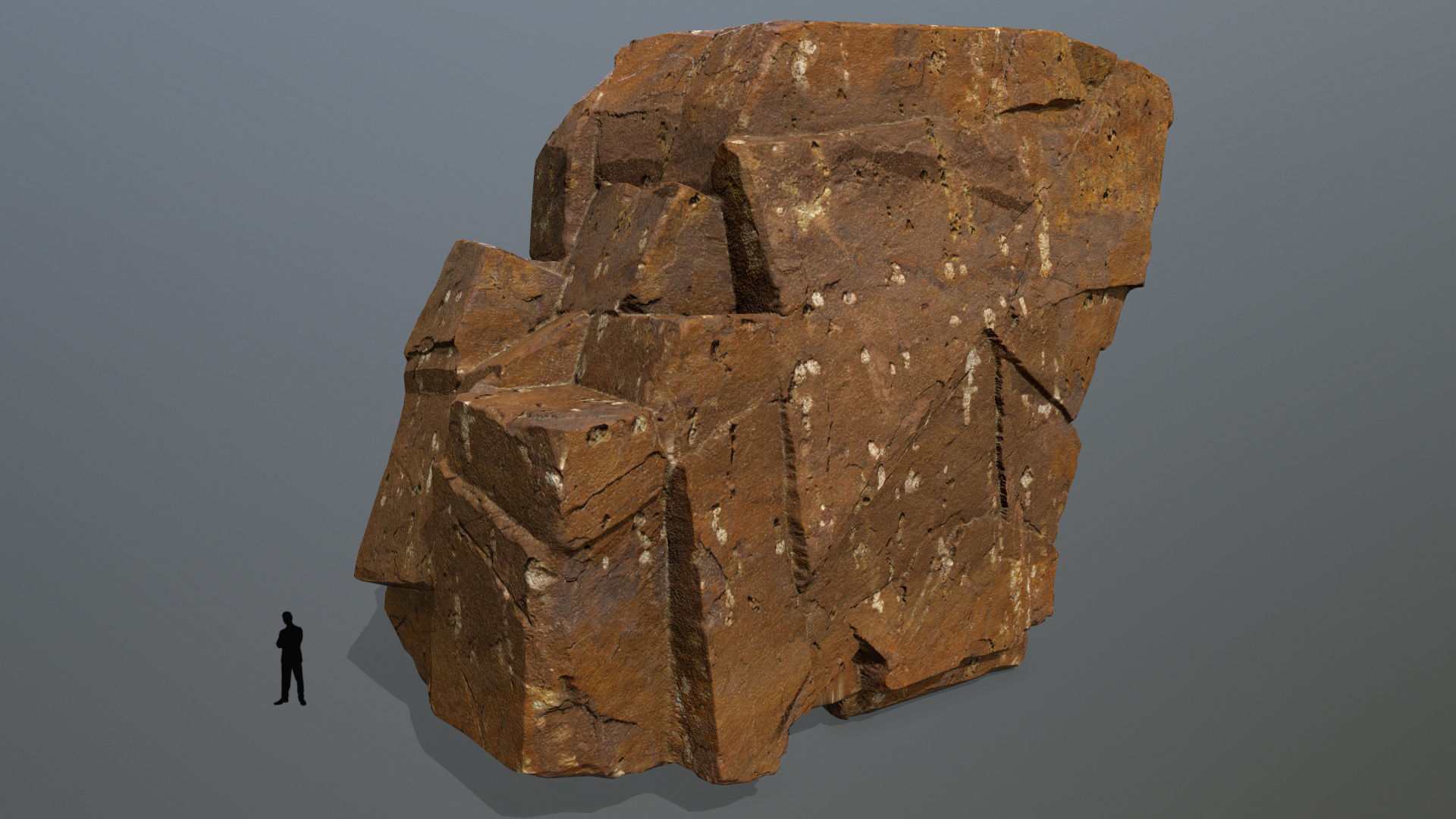 desert rocks  Low-poly 3D model_4