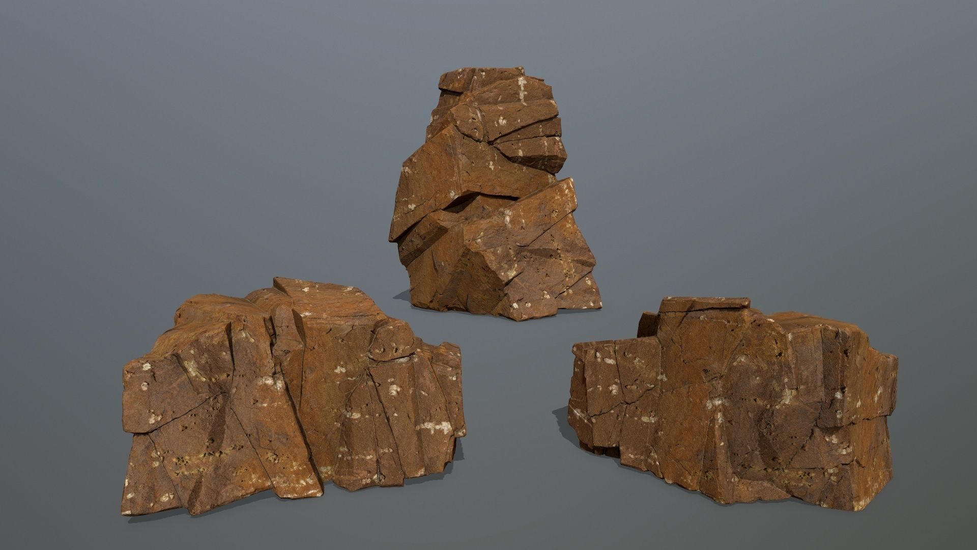 desert rocks  Low-poly 3D model_8