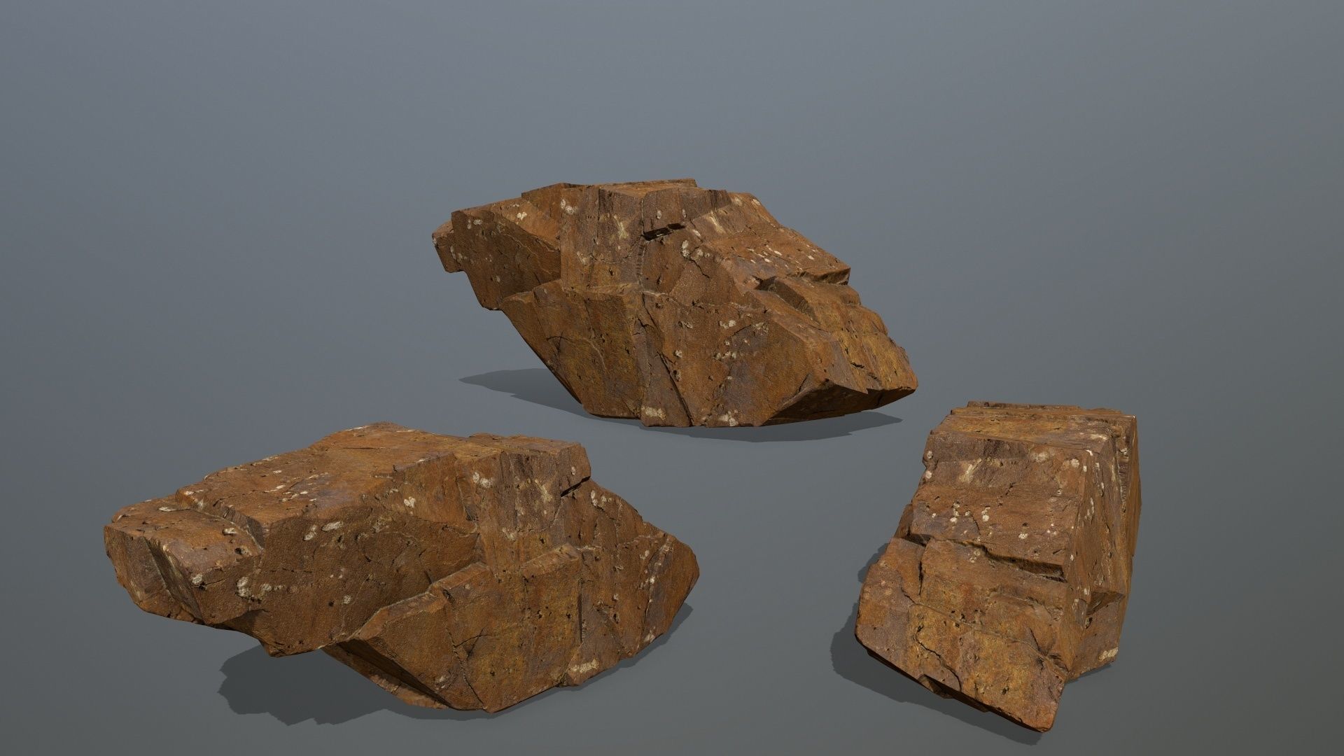 desert rocks  Low-poly 3D model_11