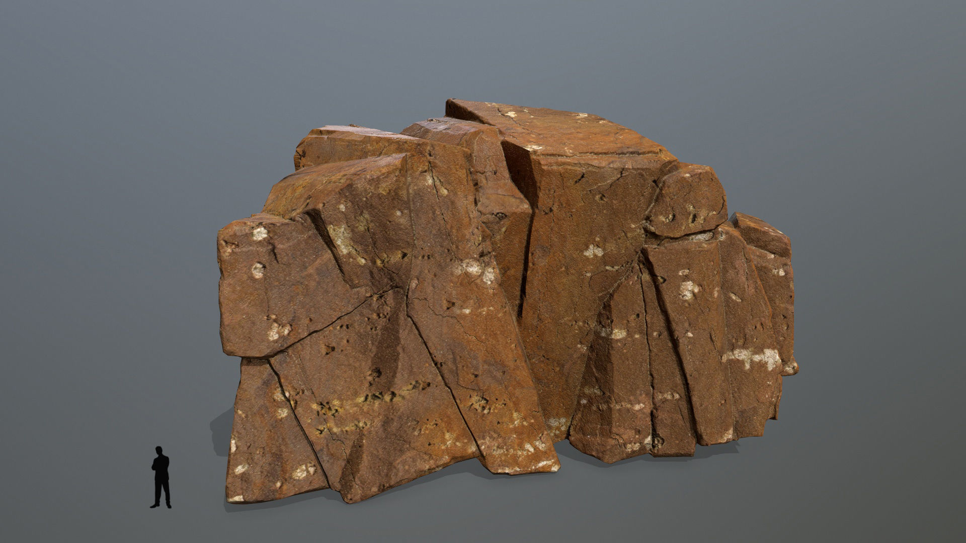 desert rocks  Low-poly 3D model_2