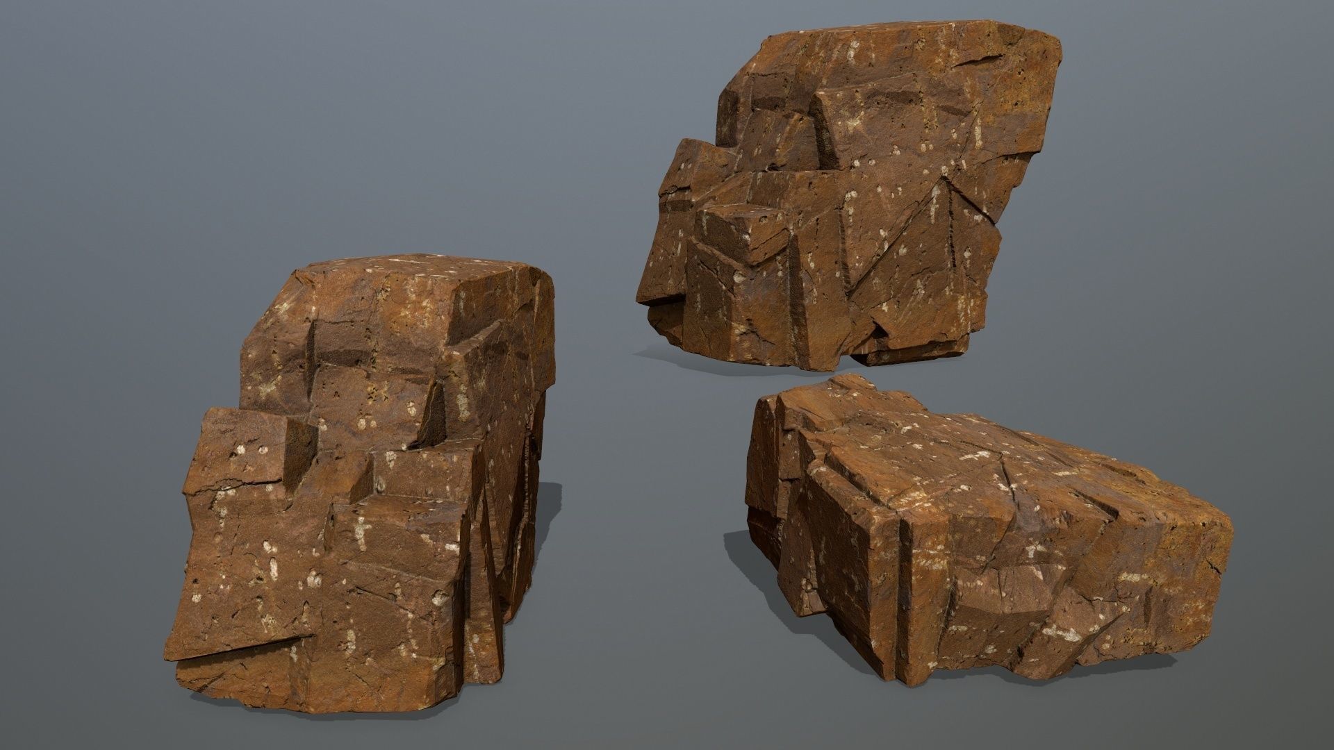 desert rocks  Low-poly 3D model_10
