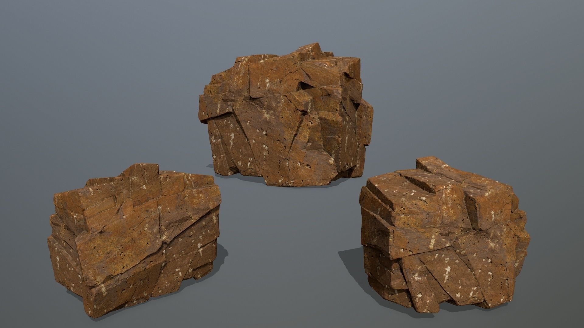 desert rocks  Low-poly 3D model_12
