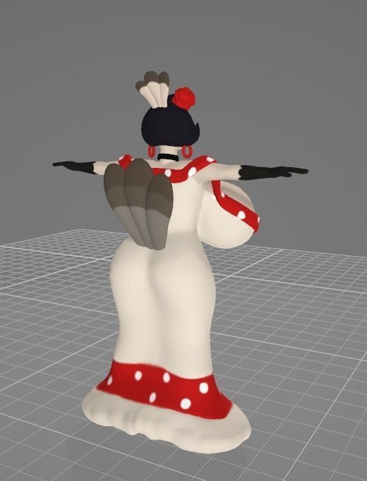 Pavita Pechugona  Low-poly 3D model_5