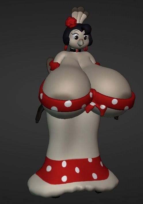 Pavita Pechugona  Low-poly 3D model_7