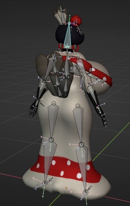 Pavita Pechugona  Low-poly 3D model_9