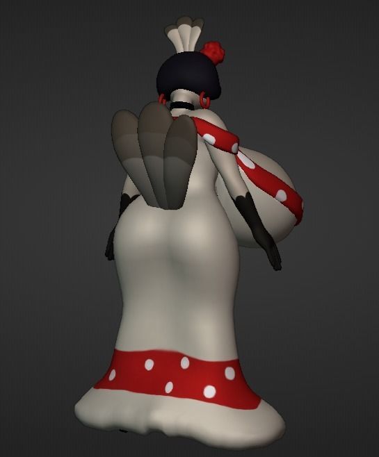 Pavita Pechugona  Low-poly 3D model_2