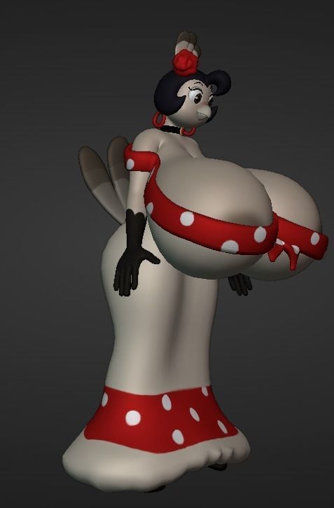 Pavita Pechugona  Low-poly 3D model_3