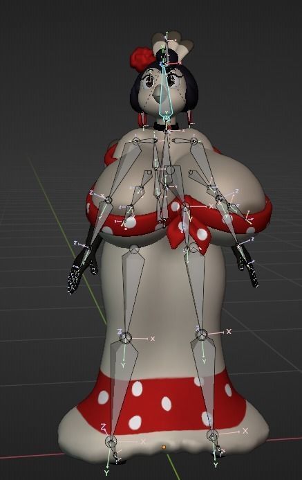 Pavita Pechugona  Low-poly 3D model_10