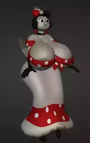 Pavita Pechugona  Low-poly 3D model