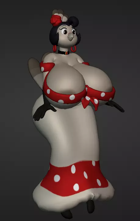 Pavita Pechugona Low-poly 3D model_0