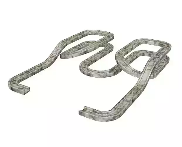 Elegant Race Track Low-poly 3D model