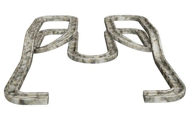 Elegant Race Track Low-poly 3D model_1