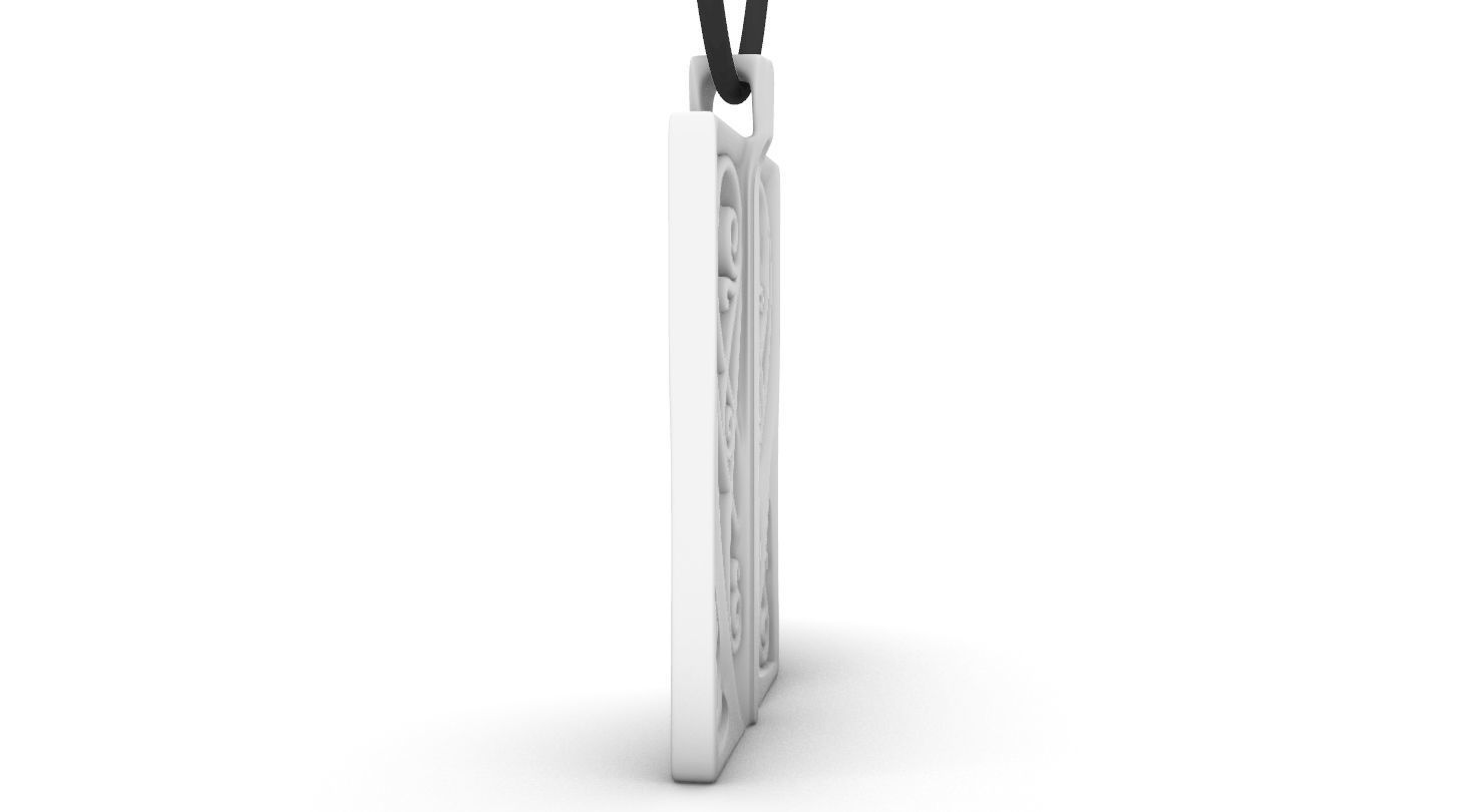 Art Nouveau Window Pendant Heart 3D print model_2