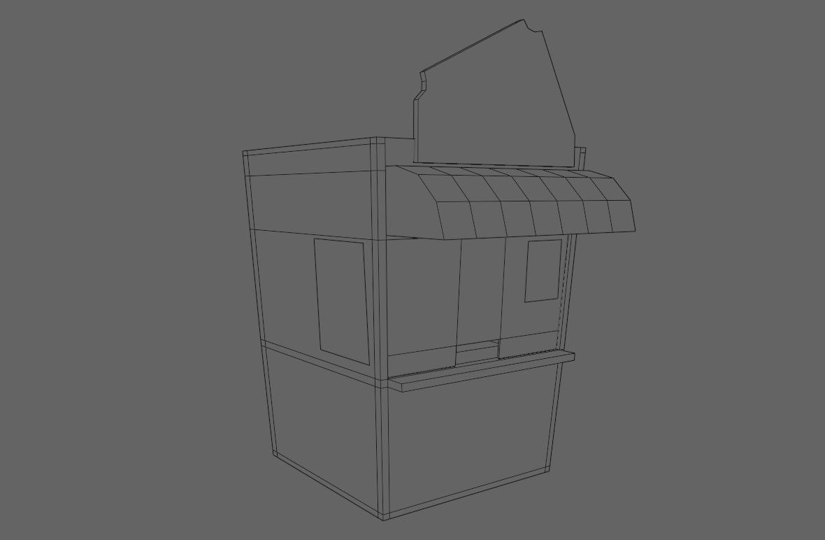 Ticket Office - Bilheteria Low-poly 3D model_22