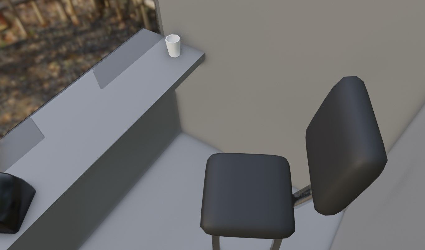 Ticket Office - Bilheteria Low-poly 3D model_4