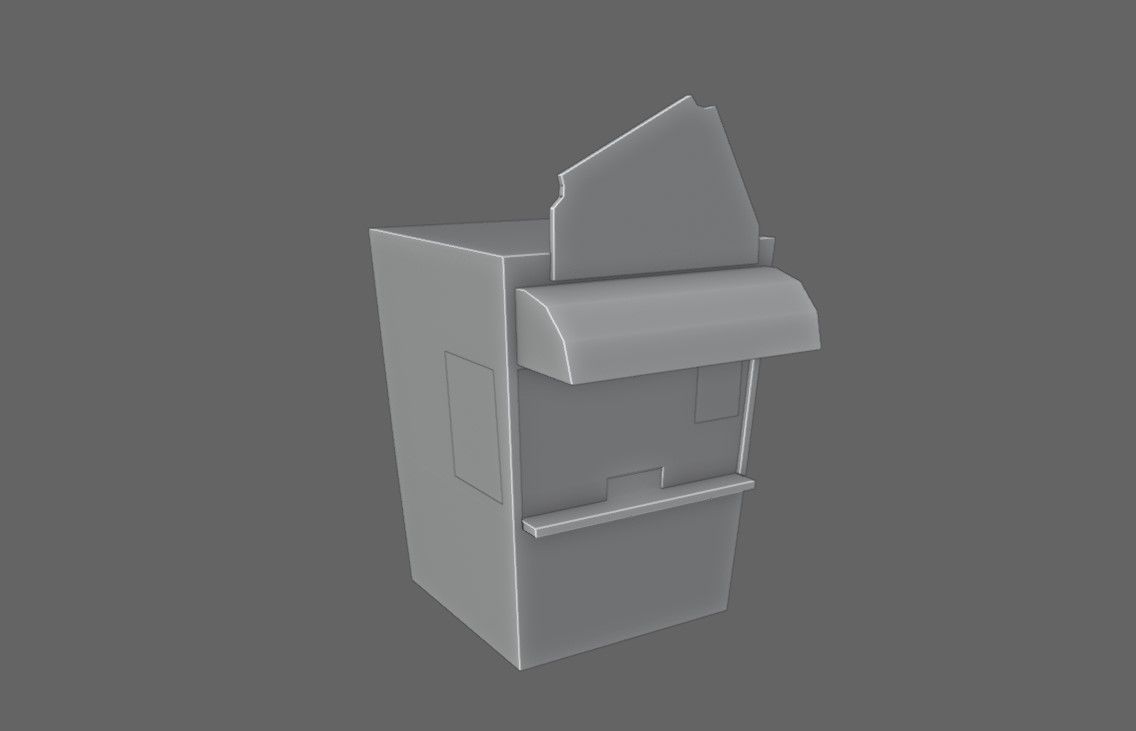 Ticket Office - Bilheteria Low-poly 3D model_17