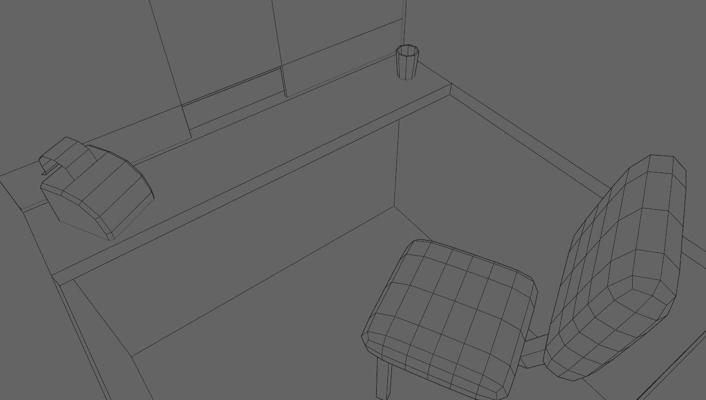 Ticket Office - Bilheteria Low-poly 3D model_21