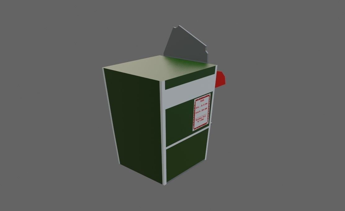 Ticket Office - Bilheteria Low-poly 3D model_10