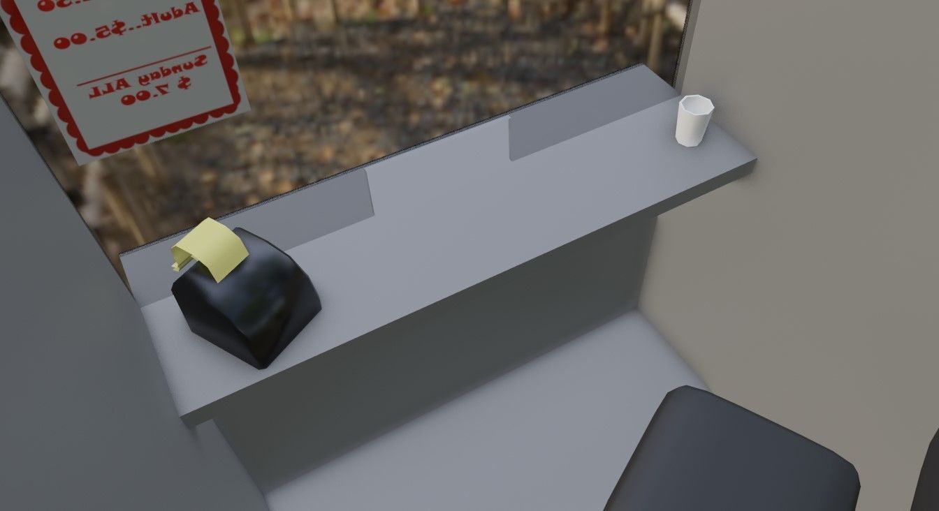 Ticket Office - Bilheteria Low-poly 3D model_12