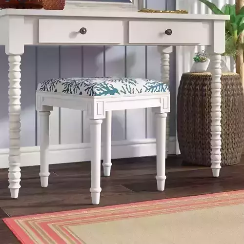 Abelardo Solid Wood Vanity Stool