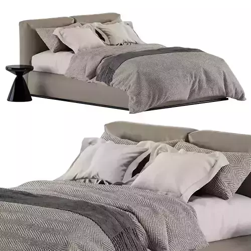 Asolo Leather Bed By Flexform