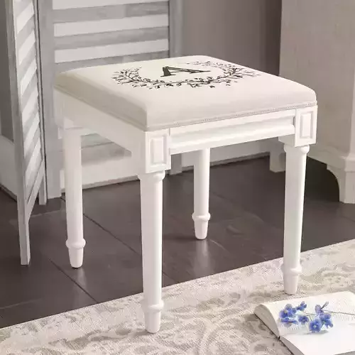 Initial Grey Vanity Stool 
