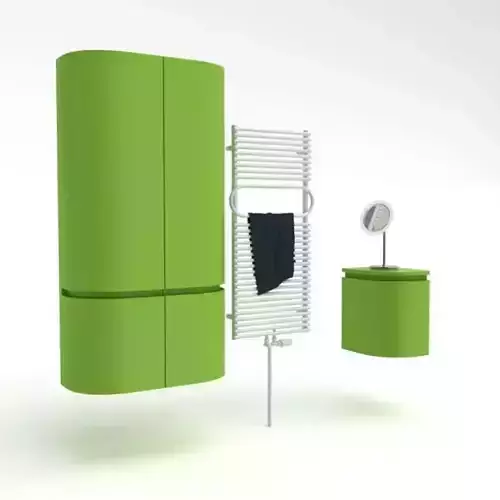 Green Bathroom Furniture Set