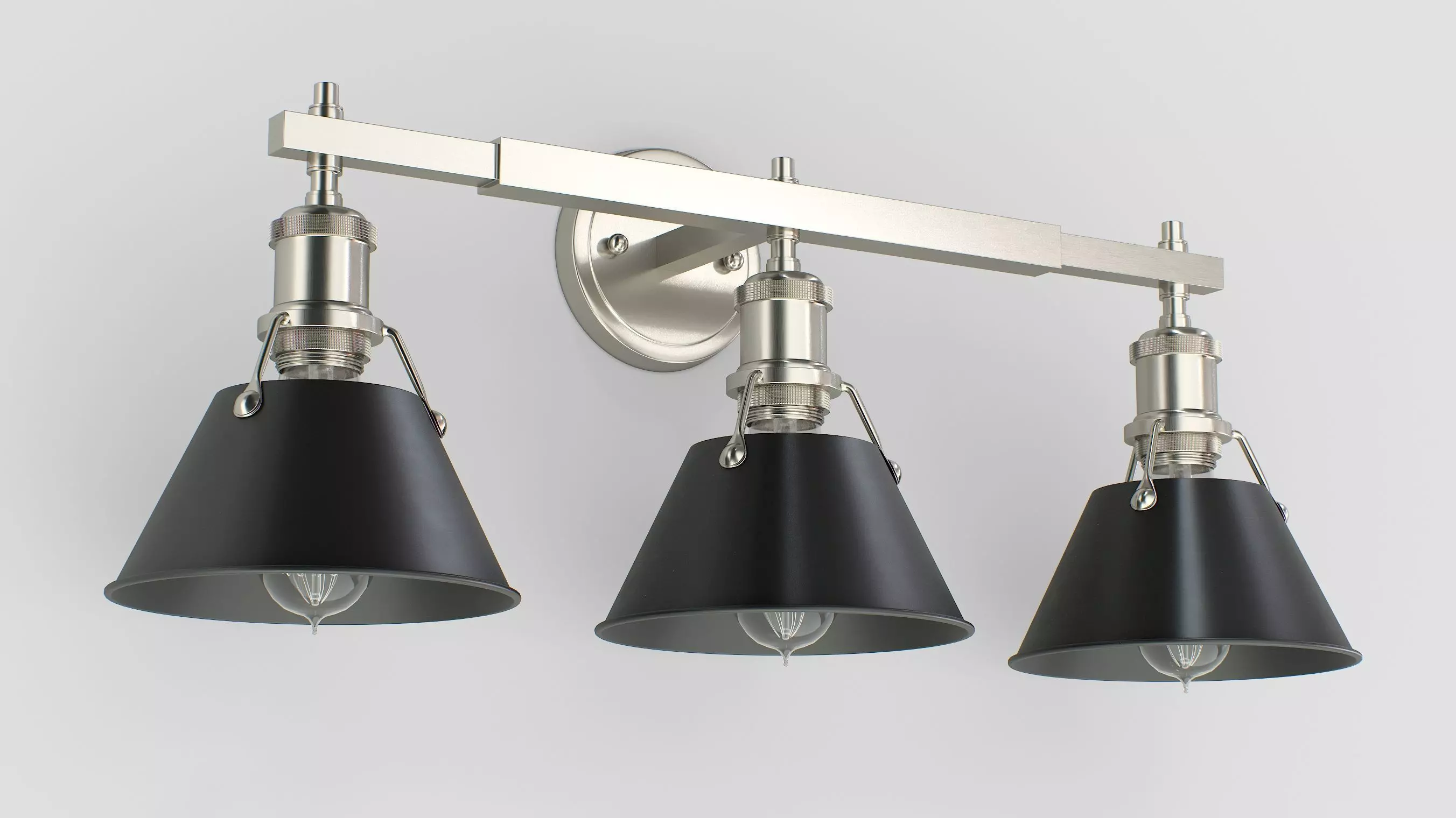 Shades of Light Truncated Cone Shade Vanity Light 3 Light 3D model