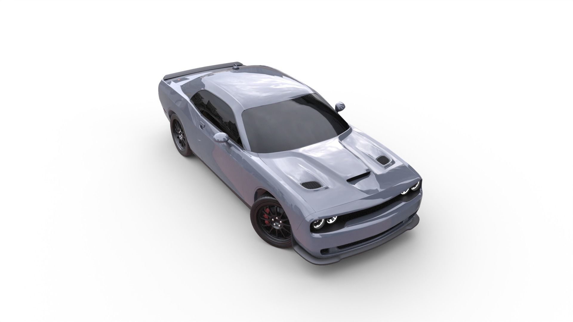 Dodge Challenger Hellcat 3D model_5