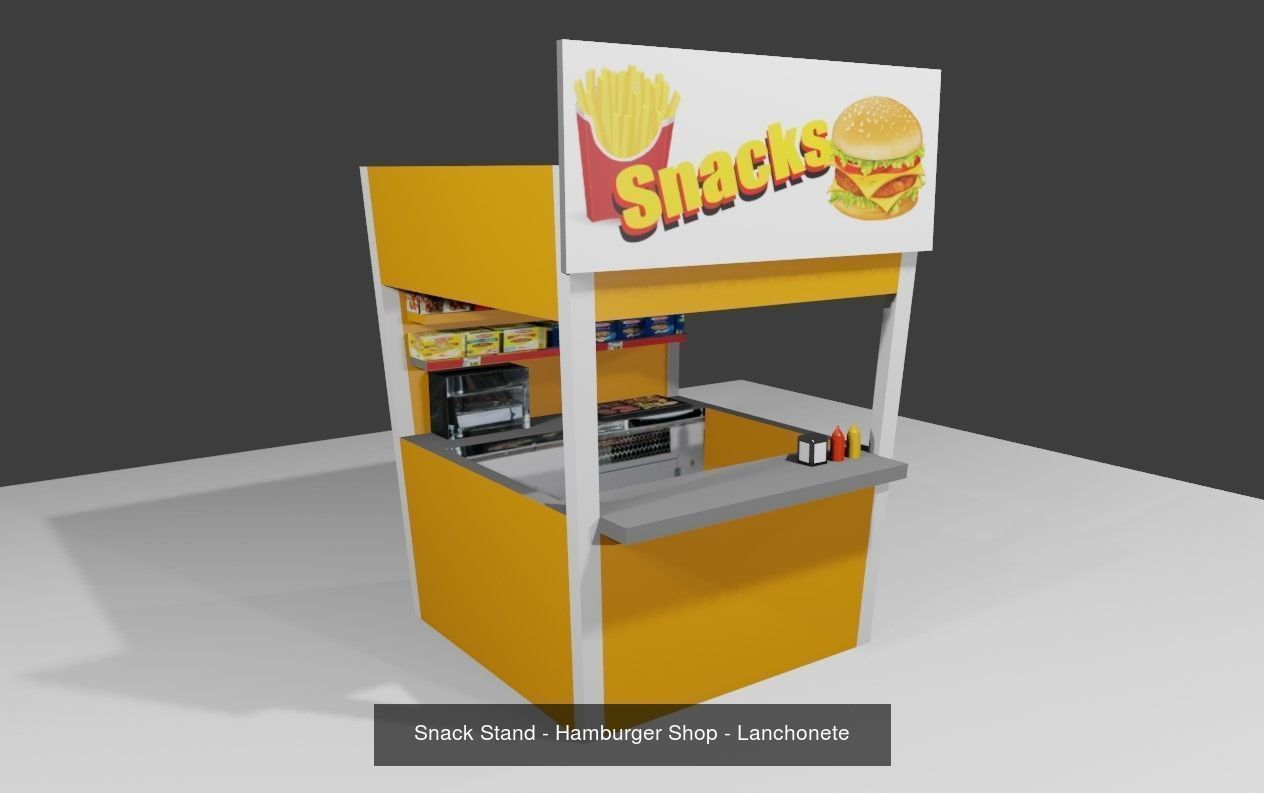 Basic Amusement Park Pack - Parque de Diversoes - Low Poly 3D Model Collection_9